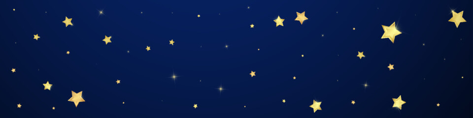 Naklejka premium Magic stars vector overlay. Gold stars scattered