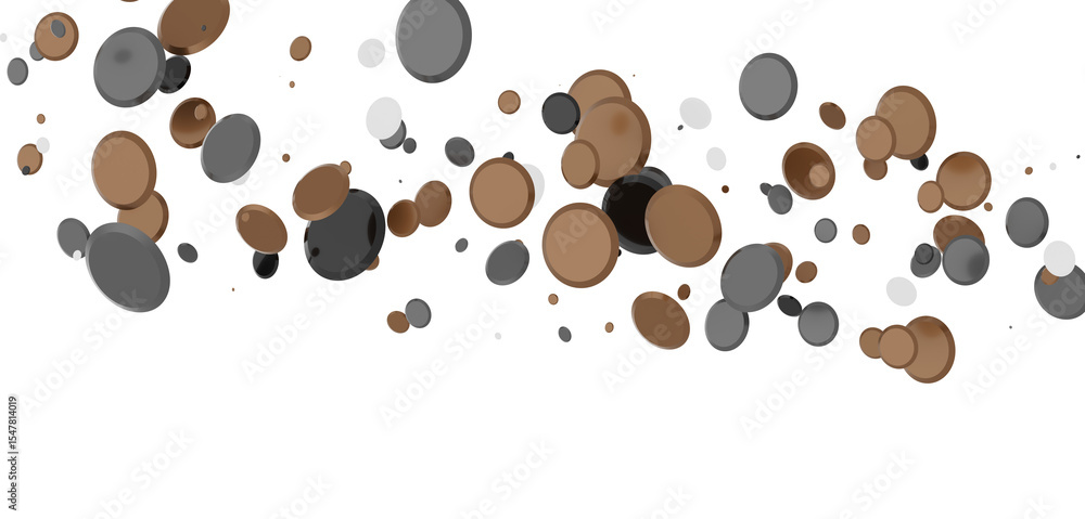 Poster multicolor confetti abstract background with a lot of falling pieces, isolated on a white background