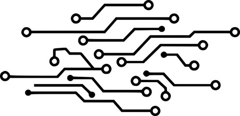 circuit board logo silhouette icon vector illustration
