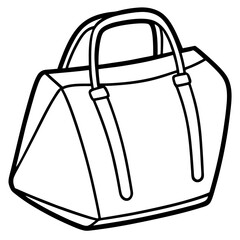 Bag line art vector
