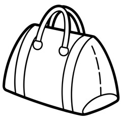 Bag line art vector