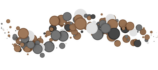 Elegant Embrace: Mesmerizing 3D Illustration Depicting Swirling gold Confetti