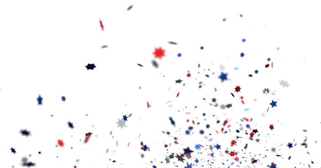 stars confetti on american independence day