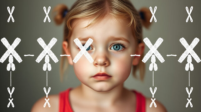 Turner syndrome, representation of XX chromosomes with total or partial lack of X.