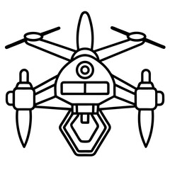 drone line art vector