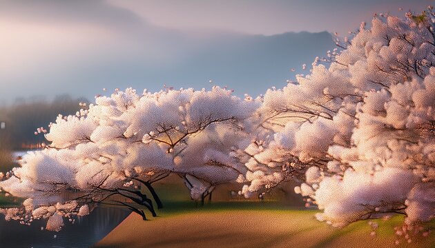 soft blooming cherry bloosom