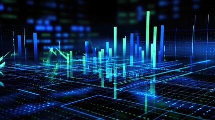 digital financial data background
