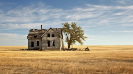 Fototapeta premium farm weathered house