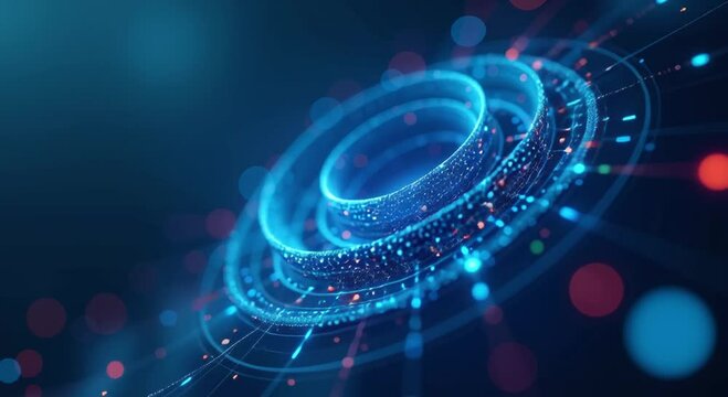 blue red abstract background spiral design featuring circles dots lights representation concept cloud com