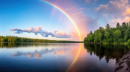 serene pastel rainbow