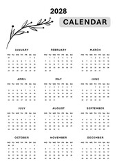 Calendar 2028