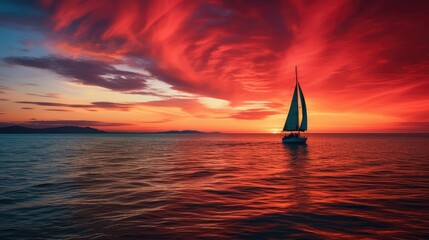 Fototapeta premium sky red blue gradient