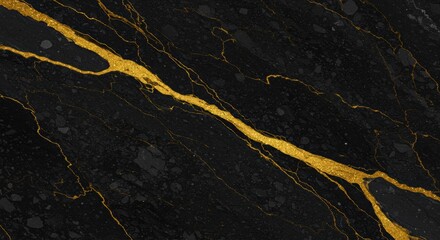 Black marble with gold veins