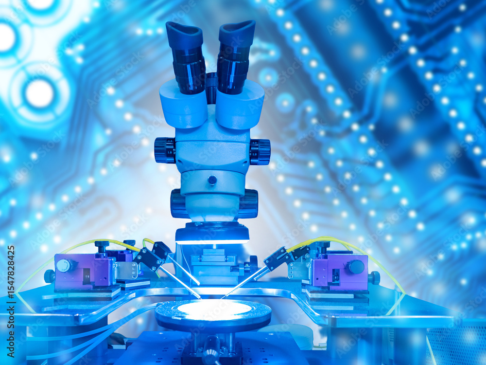 Aufkleber equipment for repair of microprocessors. technologies restoration of digital boards. electron micros