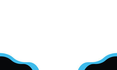 Modern abstract background featuring black and blue wave shapes at the bottom corners on a clean white canvas. Ideal for business templates, flyers, marketing banners, or digital graphic layouts.