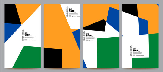 abstract trendy background set design template