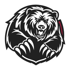 Fototapeta premium Angry Grizzly Mascot