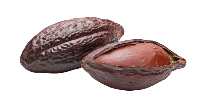 Cacao isolated on white background