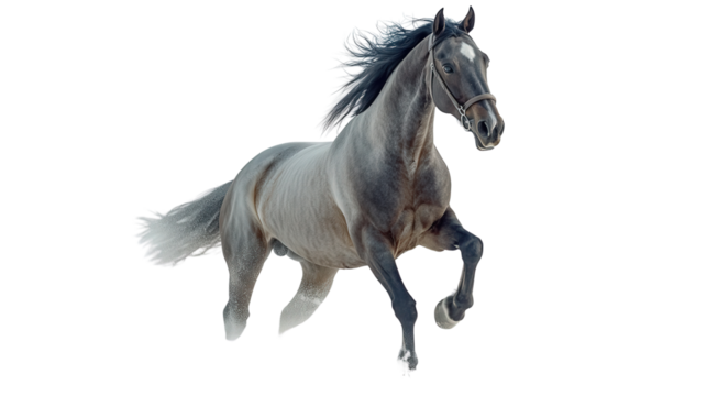 Majestic horse galloping Transparent background, PNG file
