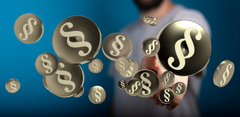 Abstract image of paragraph symbols.  Perfect for law, legal tech, and compliance.