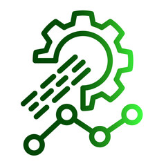 Business Growth Transformation Icon Outline Gradient Style for Improvement and Scaling.