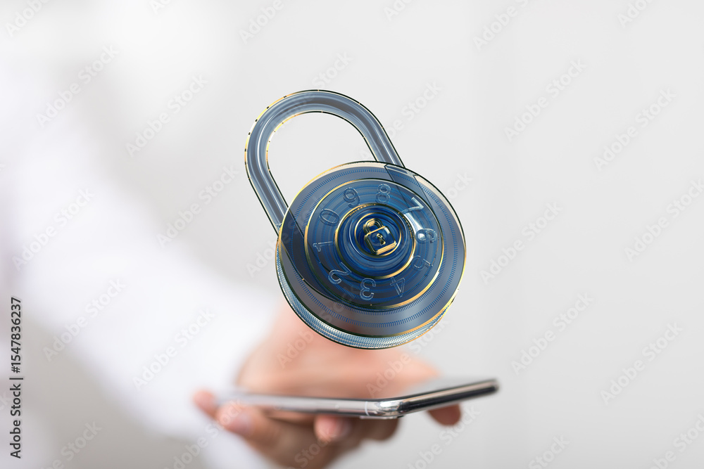 Poster Safeguard your sensitive information. Learn about strong passwords and online security best practices.