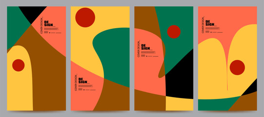 abstract trendy background set design template