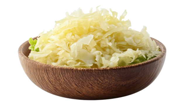 Sauerkraut on bowl isolated on white background