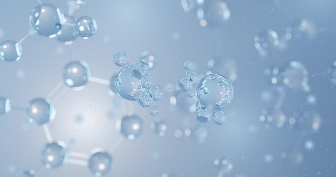 Potassium sodium tartrate rotating 3D model of e337, seamless looped video

