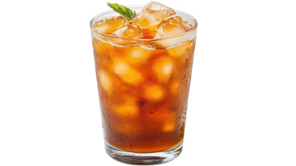 Thai iced tea isolated on a white background