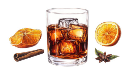 Old fashioned isolated on white background transparent