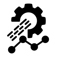 Business Growth Transformation Icon Solid Style for Improvement and Scaling.