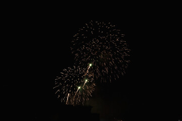 Multicolored Bright Firework Explosion Amazing Holiday Background