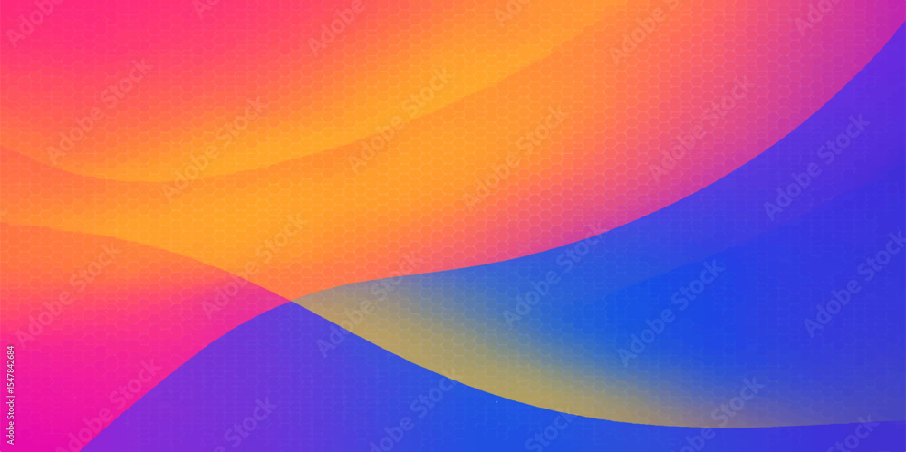 Poster abstract colourful background with flowing wave lines, a vibrant illustration of a rainbow gradient 