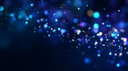 Colorful bokeh lights create a dreamy atmosphere in a dark setting during nighttime festivities