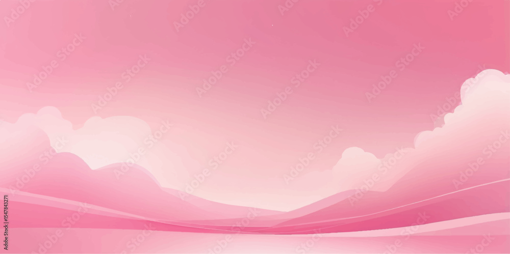 Poster abstract pink background with a flowing design and subtle cloud patterns, creating a gentle, artisti
