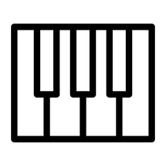 Piano icon vector. Сlassical music illustration sign. solfeggio symbol. music logo. notes web icons.