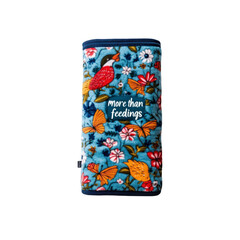 Floral and Bird Design Baby Burp Cloth - "More Than Feedings"