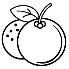 Blueberry line art vector