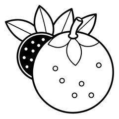 Blueberry line art vector