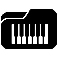 Piano icon vector. Сlassical music illustration sign. solfeggio symbol. music logo. notes web icons.