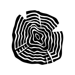 Wood Slice icon vector. Wood Rings illustration sign. Tree symbol. Sawmill logo.