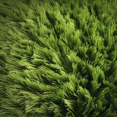 Lush meadow carpet texture close-up exhibiting a vibrant green palette