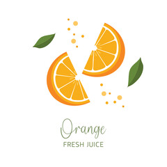 Fresh orange fruit, fresh juice on white background 