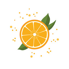Fresh orange fruit, fresh juice on white background 