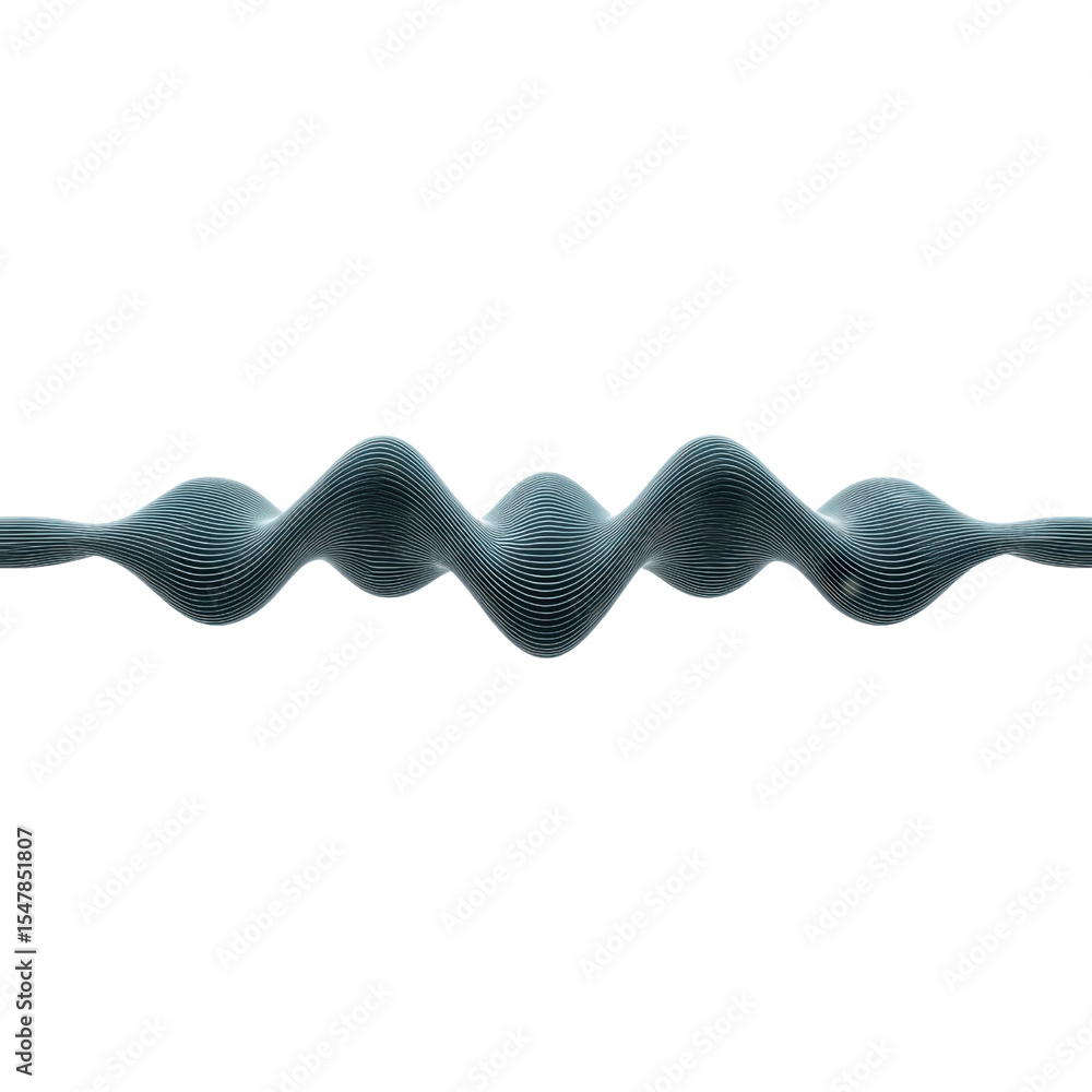 Poster abstract illustration of wavy lines representing sound waves in a minimalist style with a modern aes