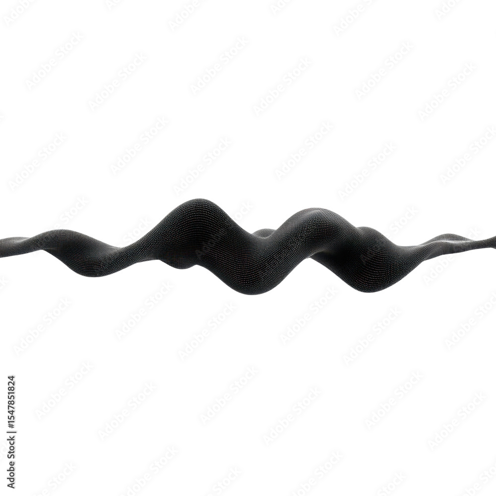 Poster abstract black wave structure with fluid motion, representing energy and movement in modern design a
