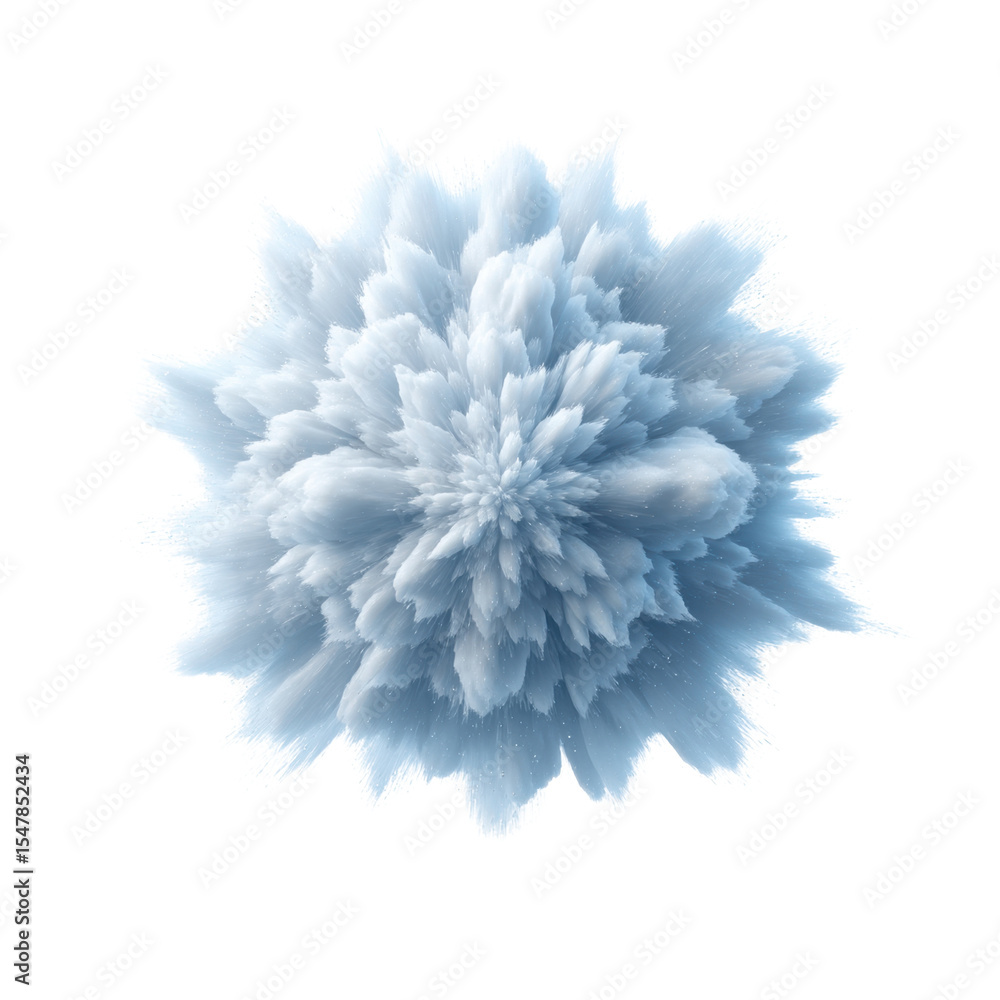 Poster abstract blue cloud formation with soft texture displaying dynamic energy and movement in a contempo