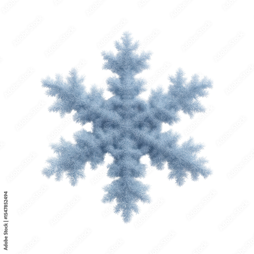 Poster detailed frosty snowflake with intricate patterns on a transparent background for seasonal use trans