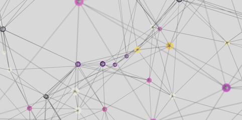 Stock photo of an abstract network with interconnected nodes.  Ideal for technology, connectivity,...